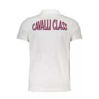 Cavalli Class Men's White Cotton Polo Shirt - M thumbnail