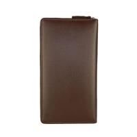 Brown Leather Wallet with Card and Coin Holders One Size Men thumbnail