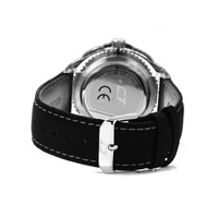 Chronotech Men's Black Leather Watch - One Size thumbnail