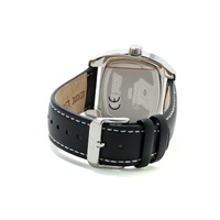 Chronotech Men's Black Leather Watch - One Size thumbnail