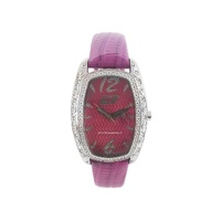 Chronotech Women's Purple Leather Watch - One Size thumbnail