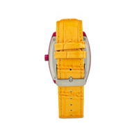 Chronotech Unisex's Orange Leather Watch - One Size thumbnail