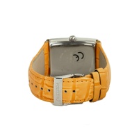 Chronotech Unisex's Orange Leather Watch - One Size thumbnail