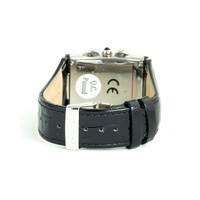 Chronotech Unisex's Black Leather Watch - One Size thumbnail