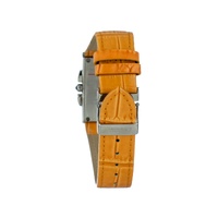 Chronotech Men's Orange Leather Watch - One Size thumbnail