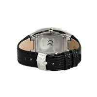 Chronotech Unisex's Black Leather Watch - One Size thumbnail