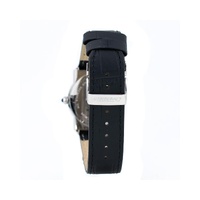 Chronotech Men's Black Leather Watch - One Size thumbnail