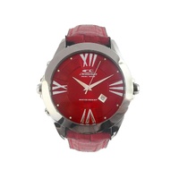 Chronotech Men's Black Leather Watch - One Size thumbnail