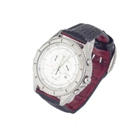 Chronotech Men's Black Leather Watch - One Size thumbnail