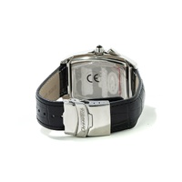 Chronotech Men's Black Leather Watch - One Size thumbnail
