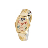 Chronotech Unisex's Gold Leather Watch - One Size thumbnail