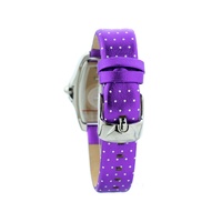 Chronotech Women's Purple Leather Watch - One Size thumbnail