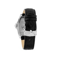 Chronotech Men's Black Leather Watch - One Size thumbnail
