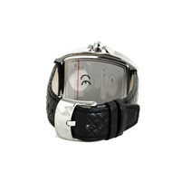 Chronotech Men's Black Leather Watch - One Size thumbnail