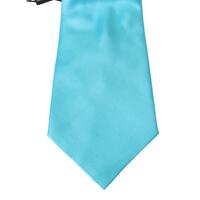Dolce & Gabbana Light Blue Silk Tie - Tied Design One Size Men thumbnail