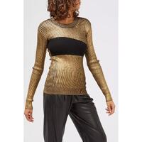 Fancy Print Long-Sleeved Sweater with Black Band 42 IT Women thumbnail