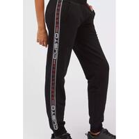 Logo Side Band Solid Color Sweatpants with Multi-Pockets and Cuffed Bottom S Women thumbnail
