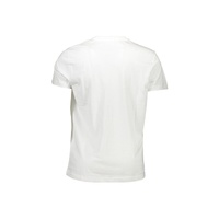 Diesel Men's White Cotton Crew Neck Tee with Print Logo - XL thumbnail