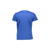 Diesel Men's Blue Cotton Crew Neck Tee with Graphic Logo - XL thumbnail