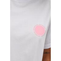 Luxury Designer White Cotton T-Shirt with Logo M Women thumbnail