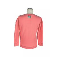 Peach Pink Cotton Sweatshirt with Front Print and Logo Patch 40 IT Women thumbnail
