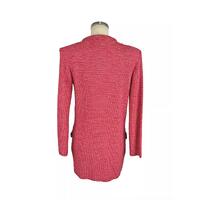Soft Long Jacket with Deep V Neckline and Metallic Button Details 40 IT Women thumbnail