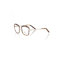 Frankie Morello Women's Chic Red Havana Square Eyeglasses - One Size thumbnail