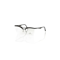 Frankie Morello Women's Glitter Black Metal Clubmaster Eyeglasses - One Size thumbnail
