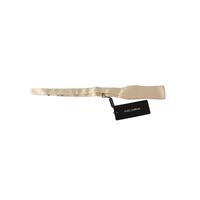 100% Authentic Dolce & Gabbana Bowtie Beige Silk Adjustable Strap One Size Men thumbnail