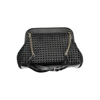 Guess Jeans Women's Chic Black Polyurethane Satchel with Logo Detail - One Size thumbnail