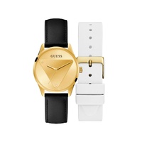 Guess Women's Black Leather Watch - One Size thumbnail