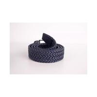 Harmont & Blaine Dark Blue Fabric Belt with Engraved Logo Buckle 95 cm Men thumbnail