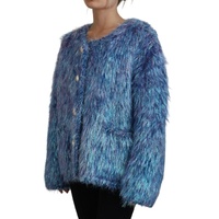 Dolce & Gabbana Women's Multicolor Polyester Fringes Coat Jacket - 42 IT thumbnail