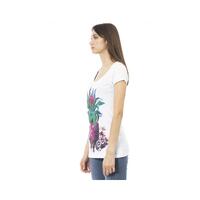 Just Cavalli Women's White Cotton Tops & T-Shirt - L thumbnail