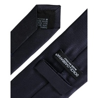 Dolce & Gabbana Men's Blue Solid Silk Adjustable Tie  - One Size thumbnail