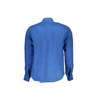 La Martina Men's Blue Linen Shirt - M thumbnail