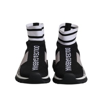 Dolce & Gabbana Women's Black Gray Sorrento Socks  Sneakers Shoes - 36 EU thumbnail