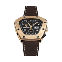 Lamborghini Men's Black Leather Watch - One Size thumbnail