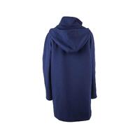 Blue Love Moschino Coat with Hood and Golden Button Closure 44 IT Women thumbnail