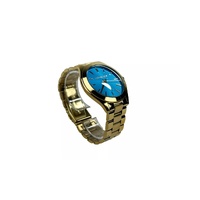 Michael Kors Unisex's Slim Runway Stainless Steel Watch MK3265 Blue Gold - One Size thumbnail