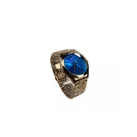 Michael Kors Unisex's Slim Runway Stainless Steel Watch MK3494 Ocean Blue Gold - One Size thumbnail
