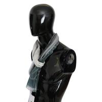 GF FERRE Blue Gray Patterned Scarf One Size Women thumbnail