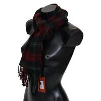 Missoni Check Pattern Virgin Wool Scarf with Fringes One Size Men thumbnail