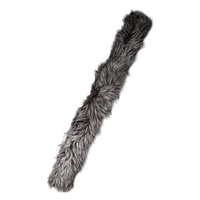 Dolce & Gabbana Women's Gray Fox Fur Neck Wrap Warmer Winter Scarf - One Size thumbnail