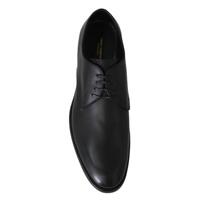 Handcrafted Black Leather Derby Dress Formal Shoes 40.5 EU Men thumbnail