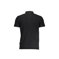 Napapijri Men's Black Cotton Polo Shirt - M thumbnail