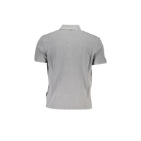 Napapijri Men's Gray Cotton Polo Shirt - M thumbnail