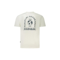 Napapijri Men's White Cotton  T-Shirt - M thumbnail