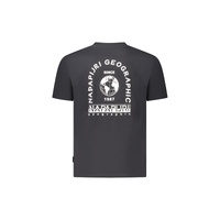 Napapijri Men's Black Cotton  T-Shirt - L thumbnail