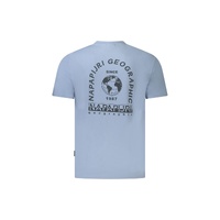 Napapijri Men's Light Blue Organic Cotton  TShirt - 2XL thumbnail
